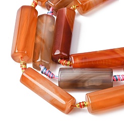 Натуральный красный агат бисер нитей&nbsp;G-P605-J01-01