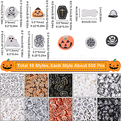 115 г 10 стиля кабошоны из полимерной глины ручной работы на тему Хэллоуина CLAY-SC0002-02