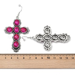 Серьги-подвески из сплава стекла для женщин&nbsp;LS-EJEW-U053-03AS-02