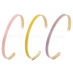 Браслеты-манжеты из нержавеющей стали 304 для женщин&nbsp;BJEW-Z087-09G