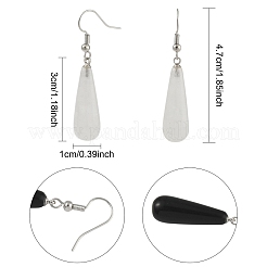 3 пара 3-х стилевых латунных серег-капель&nbsp;EJEW-YW0001-11A