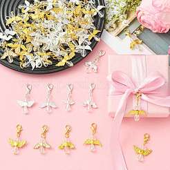 50 шт. 5 подвесных украшения из стекла и сплава&nbsp;HJEW-FS00076