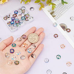 60шт 15 цвета стеклянные кабошоны MRMJ-PH0001-71