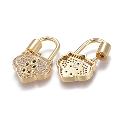 Латунь микропаве кубический цирконий винт карабин подвески с замком KK-M205-03G