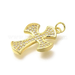 Латунные микропаве прозрачные подвески с фианитом KK-M297-09G