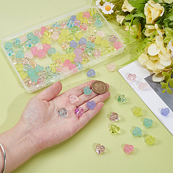 120шт. набор из 2 прозрачных и матовых акриловых бусин&nbsp;OACR-ME0001-26