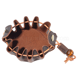 Кошельки для монет из коровьей кожи с завязками&nbsp;AJEW-WH20049-45B