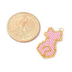 Подвески ручной работы из стеклянных бусин в форме кошки&nbsp;PALLOY-MZ00604-01