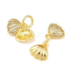 Латунные микропаве прозрачные кубические циркониевые подвески KK-C142-05G