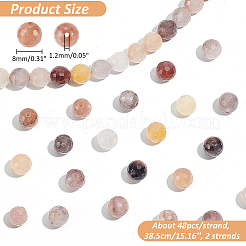 2 нити нити бусин из натурального кварца G-NB0005-25B