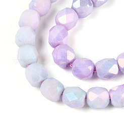 Антикоррозийные гальванические стеклянные бусины&nbsp;X-GLAA-N057-6mm-05