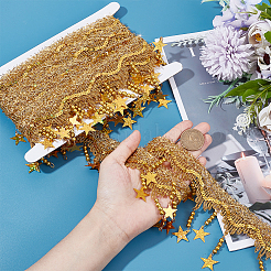 4.5 м блестящей полиэстеровой кружевной отделки с кисточками OCOR-NB0001-68A