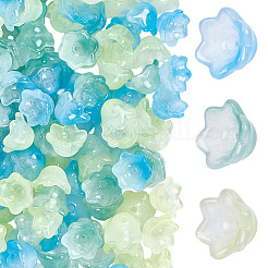 150 шт. 3-цветные прозрачные двухцветные стеклянные бусины GLAA-LT0001-04C