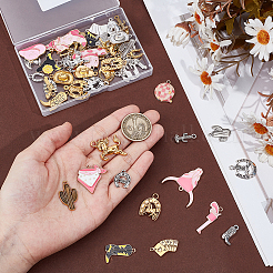 52 шт. подвески из эмалевого сплава с легким золотым покрытием в стиле ковбоев на западе&nbsp;ENAM-PH0003-22