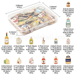 50шт 14 стиля подвески из сплава с эмалью&nbsp;ENAM-FS0003-15