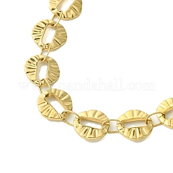 Ионное покрытие (ip) 304 нержавеющая сталь круглые звенья браслеты для женщин BJEW-A007-01G