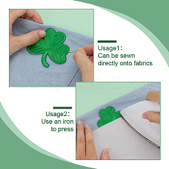 34 шт. 4 стиля вышитая нашивка на ткани с изображением клевера&nbsp;PATC-FG0003-43