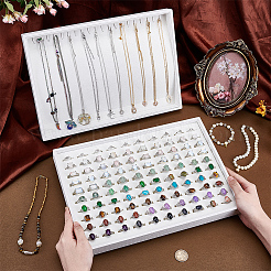 2 шт. 2 стиля МДФ лотки для украшений для колец&nbsp;ODIS-PH0001-85B