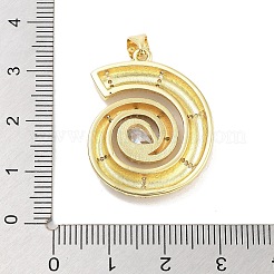 Подвески из латуни с покрытием из прозрачного кубического циркония KK-M293-21G