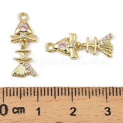 Латунные микро проложить кубического циркония подвески KK-C107-16G