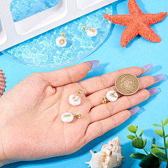 5 шт. 5 вида натуральных культивированных пресноводных жемчужин в виде самородков с подвесками в виде букв KK-TA0002-37