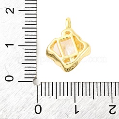 Подвески из латуни с прозрачным фианитом KK-Z051-01G-03