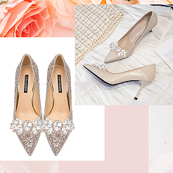 2шт украшения для обуви из сплава со стразами&nbsp;AJEW-FG0003-73A