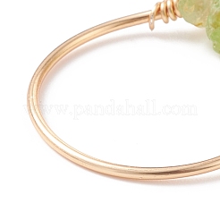 Кольца на пальцы из бисера с чипсами из натуральных драгоценных камней RJEW-JR00512