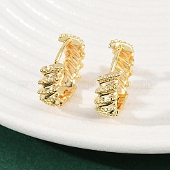 Латунные серьги-кольца&nbsp;EJEW-G446-03G