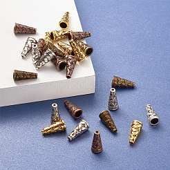 Крышки для бусин тибетского стиля&nbsp;TIBEB-TA0001-06-NR