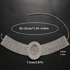 Овальные ожерелья-чокеры из сплава со стразами для женщин FS-WG31DD1-01