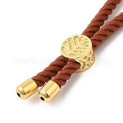 Серебряные браслеты из витого нейлонового шнура&nbsp;DIY-B066-03G