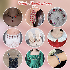 1 ярд латунных цепочек со стеклянными стразами KK-NB0003-96A