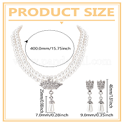 Комплект из ожерелья и серег из сплава стразов&nbsp;SJEW-LP0001-48