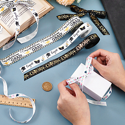 4 рулон 4 стиля полиэстеровая шапочка для выпускников с надписью «поздравления» лента с принтом OCOR-PH0004-38