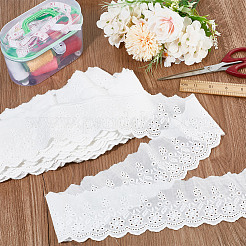 8 ярд хлопковой кружевной ленты с цветочной вышивкой OCOR-DR0001-04