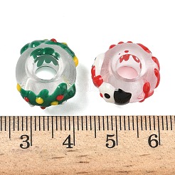 Рождественские стеклянные европейские бусины LAMP-F132-01