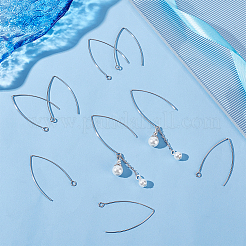 200 шт. крючки для сережек из нержавеющей стали 304&nbsp;STAS-UN0058-49