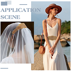 Вышивка цветов из полиэстера&nbsp;PATC-WH0002-107A