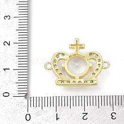 Подвески-короны из латуни с прозрачным кубическим цирконием&nbsp;KK-D317-145G