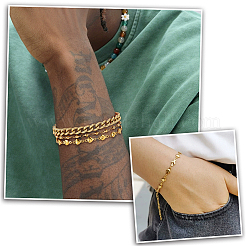 6шт 6 комплекта браслетов из нержавеющей стали&nbsp;BJEW-PH0004-47