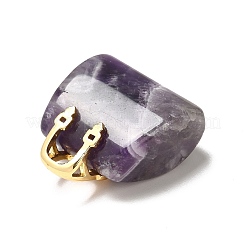 Натуральный аметист латунные подвески&nbsp;KK-E274-01G-18