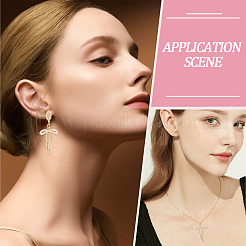 10 шт. Покрытие стойки латунь микропаве прозрачные подвески из кубического циркония&nbsp;KK-SC0006-25