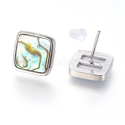 Латунь серьги EJEW-E252-06C