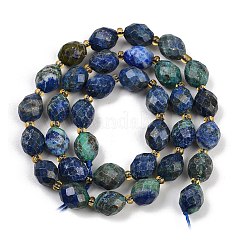 Натуральные бусы из хризоколлы и лазурита G-N342-149I-24