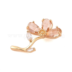 Латунь стекло кулоны&nbsp;KK-B100-041G-02