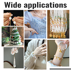 4 нитка 4 стиля круглых бусин из натурального белого нефрита G-NB0005-12