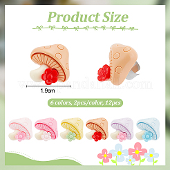 12 шт. 6 стиля подвески-стетоскопа из смолы&nbsp;HJEW-OC00148