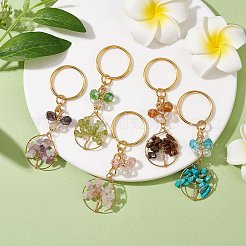 Украшения из сплава с подвесками из смешанных камней&nbsp;KEYC-JKC00747