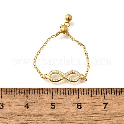 925 серебряное кольцо-слайдер с микропаве из кубических цирконий RJEW-R016-02G-03